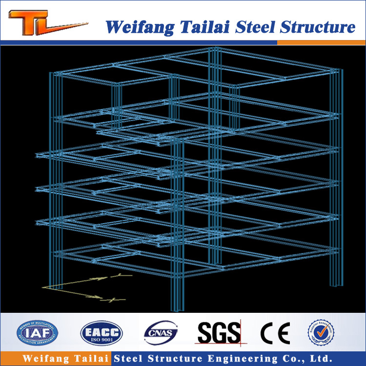 Prefabricated Steel Frame Structure Office Building Construction for Industry Factory Multilayer
