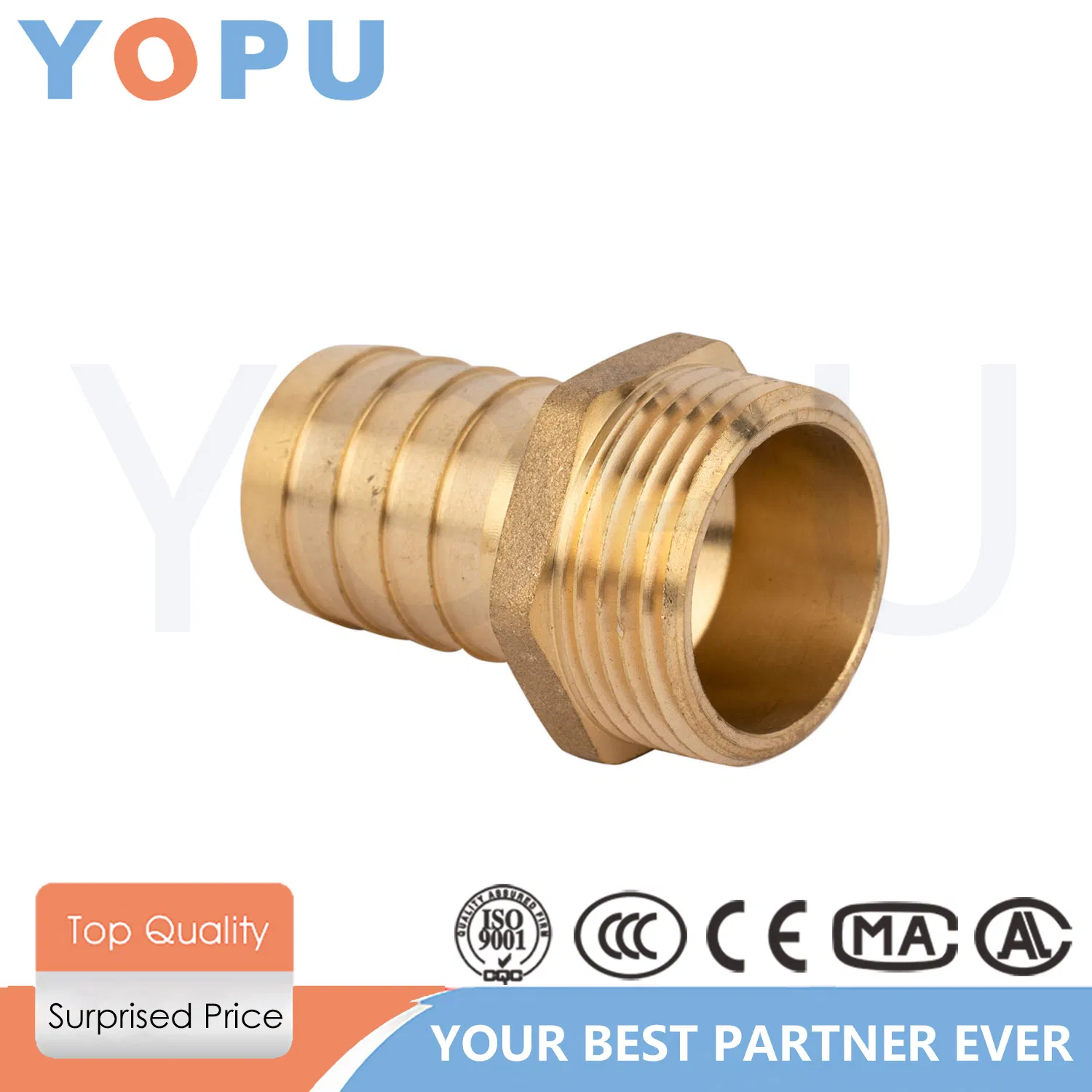 Industrial Brass Pipe Fittings NPT Female Swivel Coupling 1/2 Inch