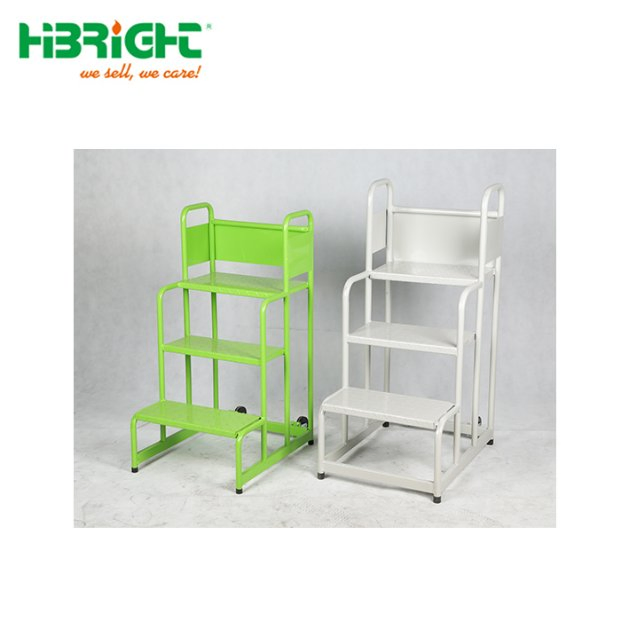 3 Steps Warehouse Used Metal Steel Ladder Truck