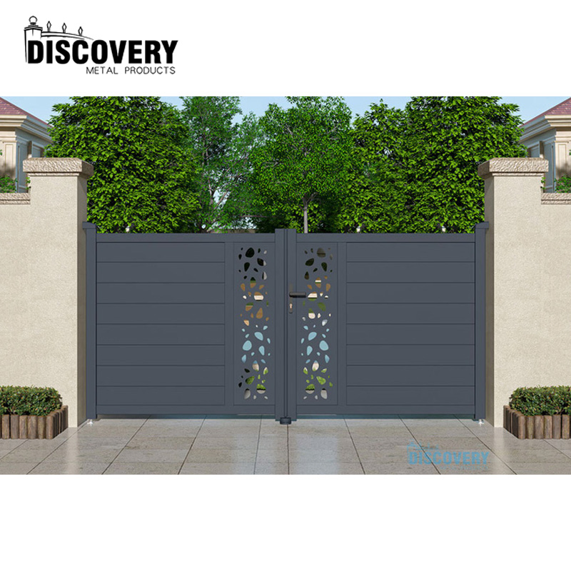 Распашные ворота из алюминия с порошковым покрытием