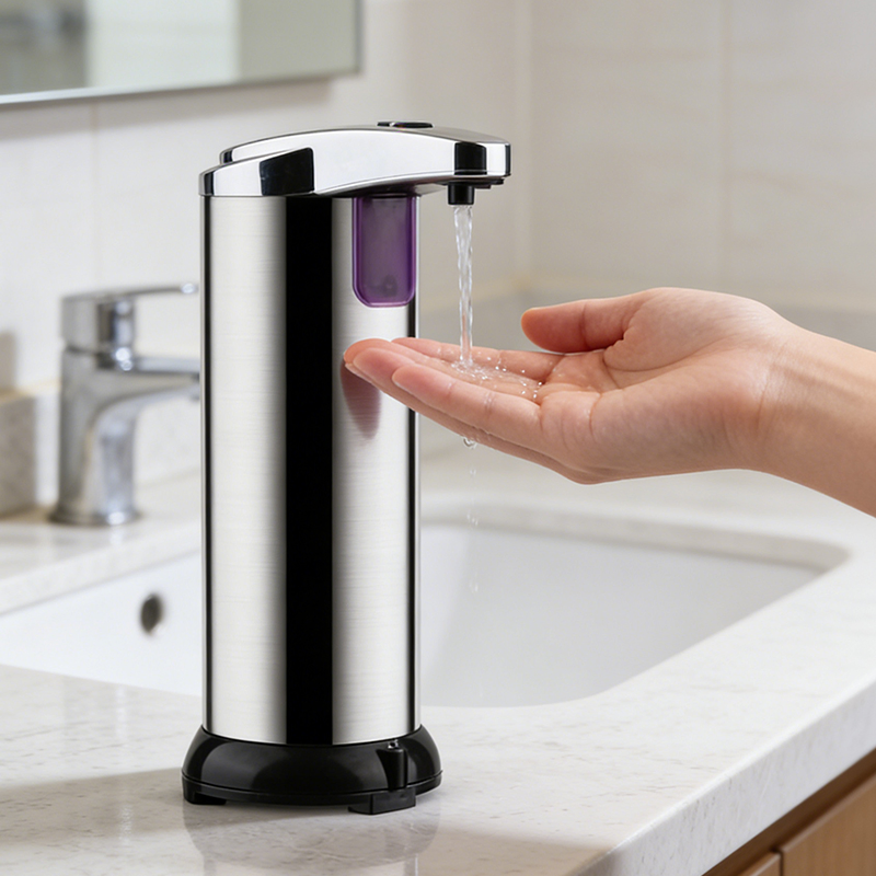 Automatic Soap Dispenser Stainless Steel Touchless Hand Sanitizer Dispenser for Bathroom Kitchen Hotel