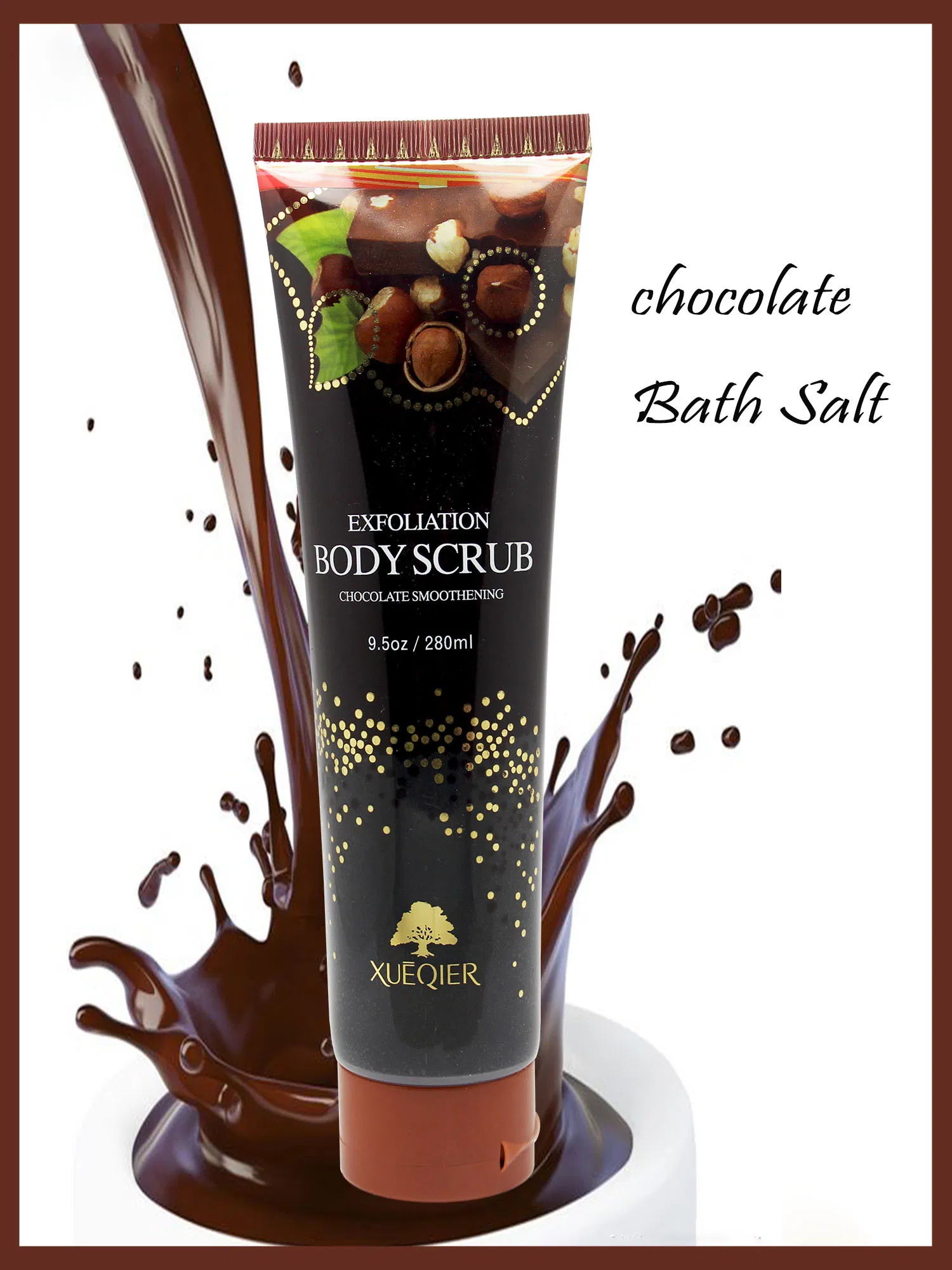 Xueqier Bath Products Chocolate Smoothing Exfoliation Scratch Bath Salt