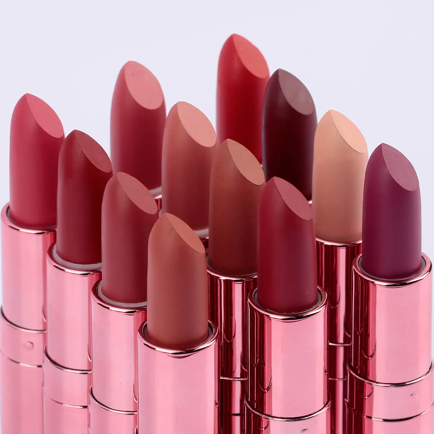 Wholesale Private Labels Vegan Rose Gold Nude Velvet Matte Lipstick