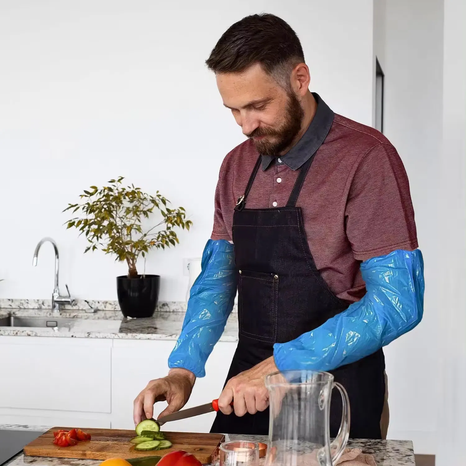 Disposable Oversleeves Metal Detectable Covers Plastic Sleeves PE Arm Sleevecover