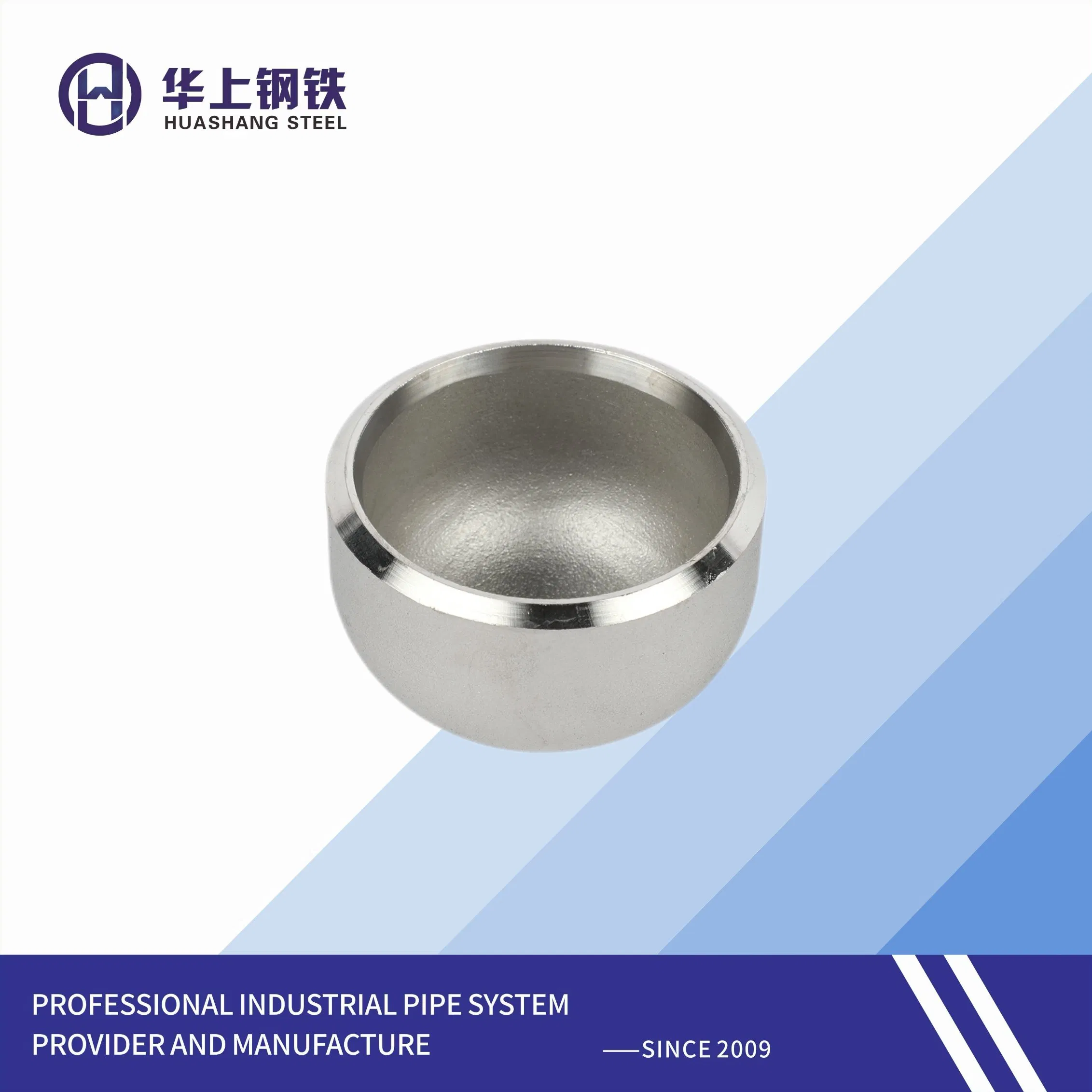 Pipe Fittings Seamless Weld Tube Cap End Cap DN200 DN150 6" 8" Stainless Steel Butt Welding Pipe Fitting 316 Cap