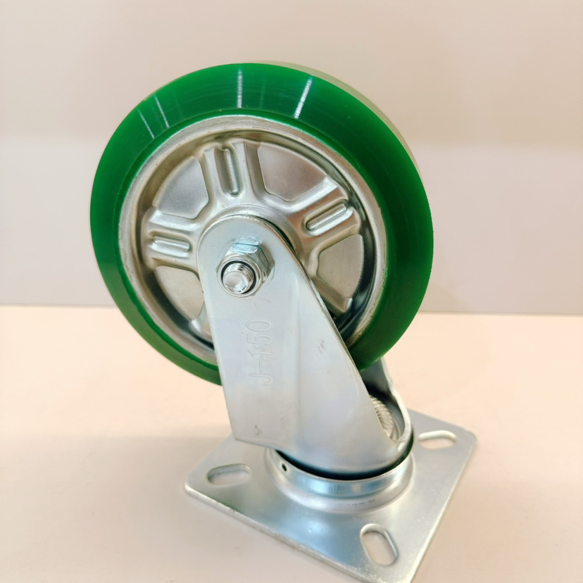 6 Inch Heavy-Duty Sun Core Swivel PU Casters for Trolley Wheel