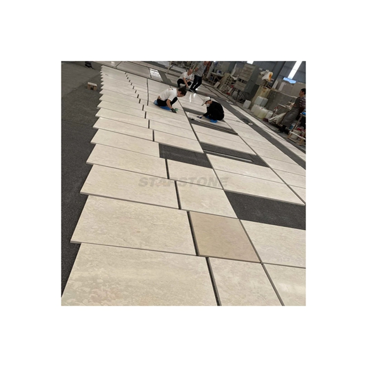 Natural Stone Interior Tiles for Floor Honed Waterproof Limestone Pavers for Villa Project Decoration White Limestone