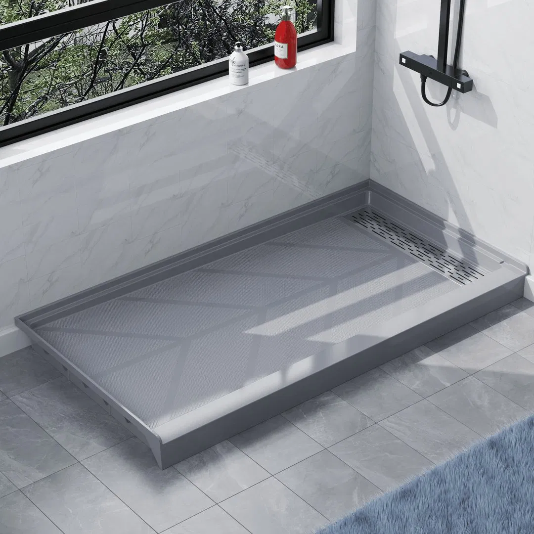High Strength Frame Solid Structure Firm Fiberglass SMC Bathroom Shower Tray