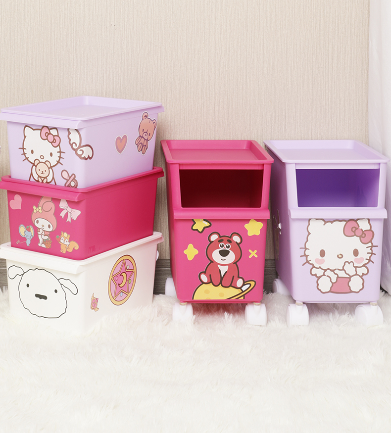 Пластиковые ящики для хранения с крышками, 2 слоя