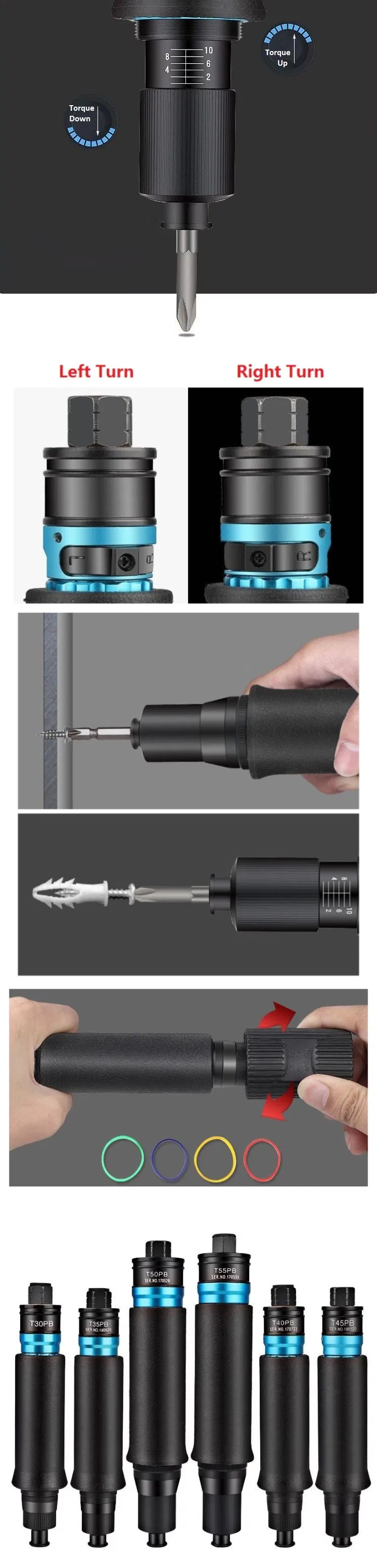 Air Tools Pneumatic Screwdriver Torque Heavy Duty Screwdriver