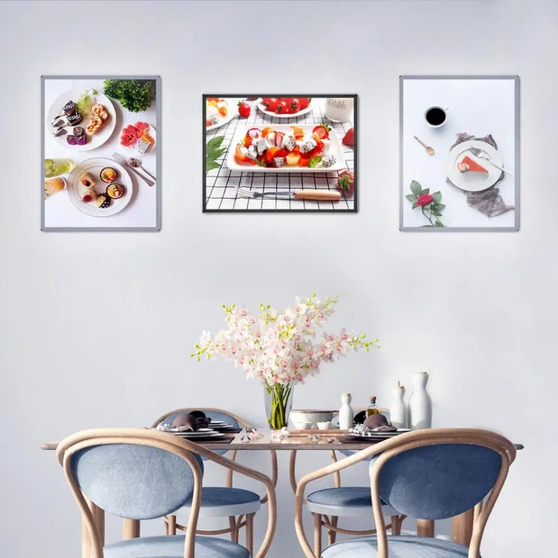 A3 Portable LED Stand Advertising Poster Aluminum Poster LED Hot Sales LED Highlight Lightbox Glass Poster