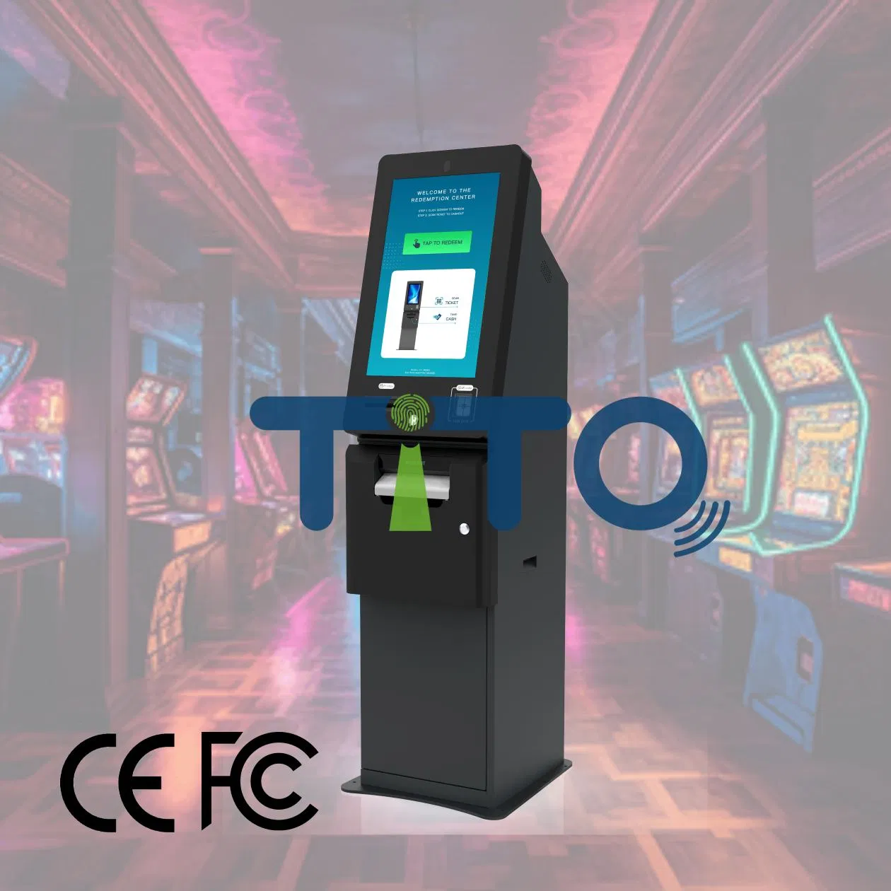 Arcade Game Ticket Redemption Kiosk ATM & Cash Acceptor with Online Management Software for Amusement Center