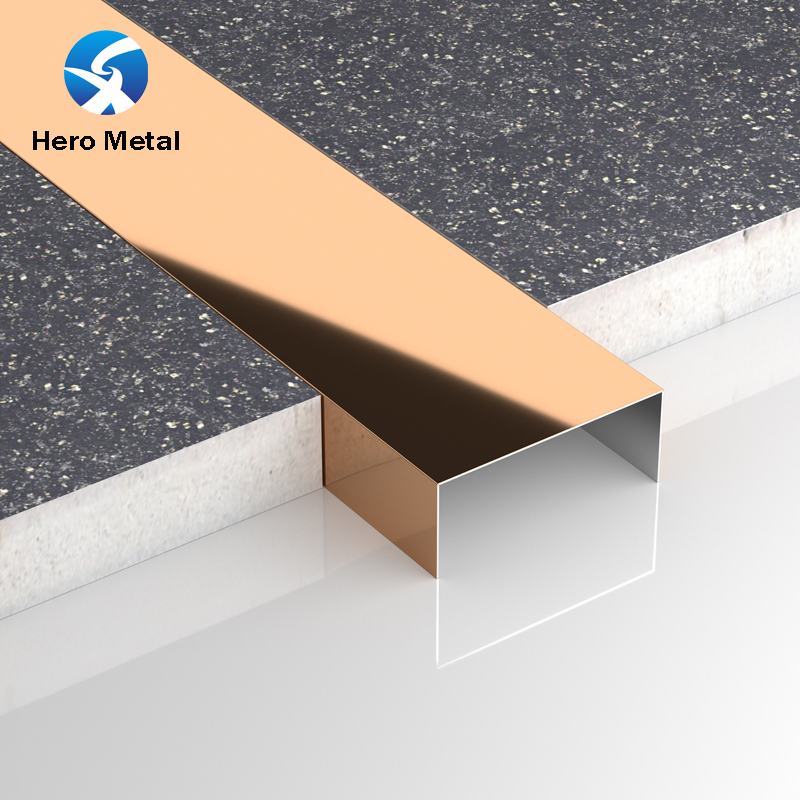 Stainless Steel U Shape Excellent Surface Tile Trim for Wall