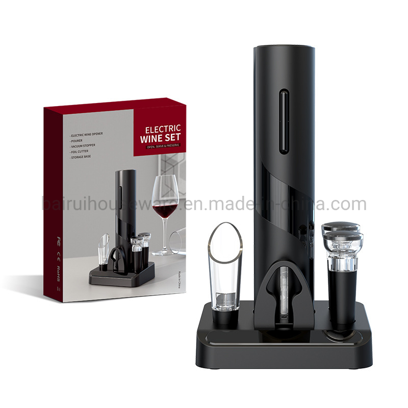 Amazon Bestseller Battery Operated Electric Automatic Red Wine Opener Set