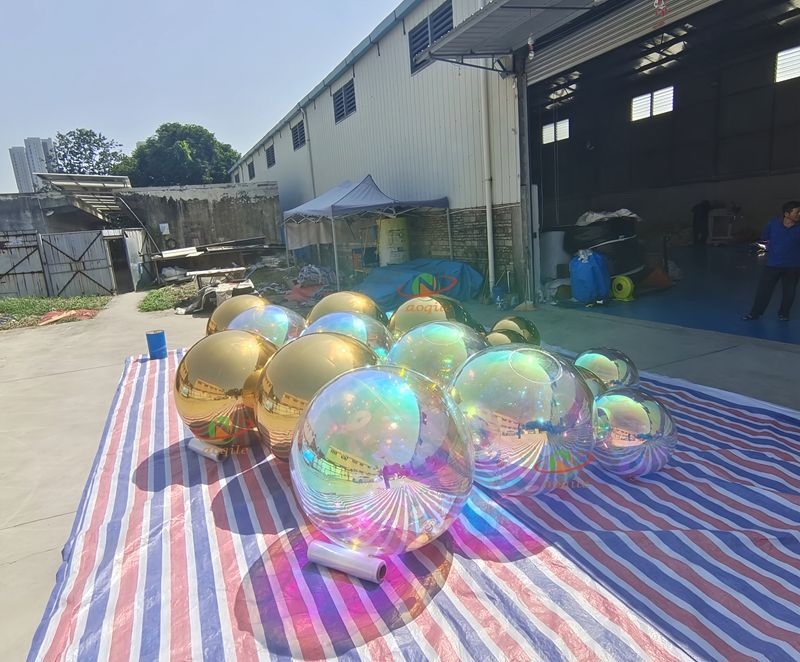Wedding Decoration Inflatable Rainbow Mirror Balloon Party Large Inflatable Mirror Ball