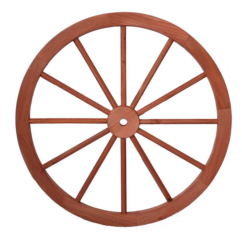 10inch Wooden Crafts Wheels Stain Color for Indoor and Outdoor Decoration