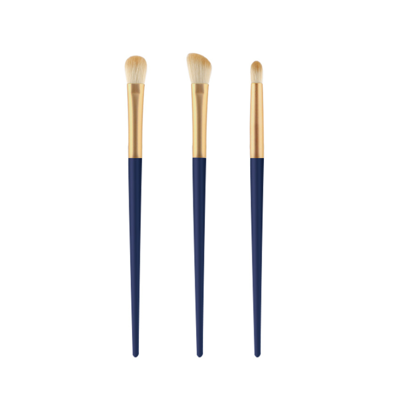 Hot Sale 12PCS Soft Hair Beauty Face Eye Powder Foundation Blue Travel Makeup Brush with Brush Holder