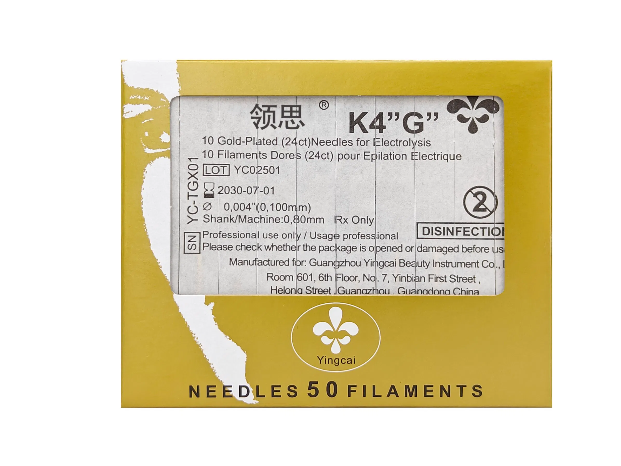 OEM ODM Electric Needle*K4 Insulated Hair Removal Spare Parts 100*Needle Tips Hair Electrolysis for Salon SPA