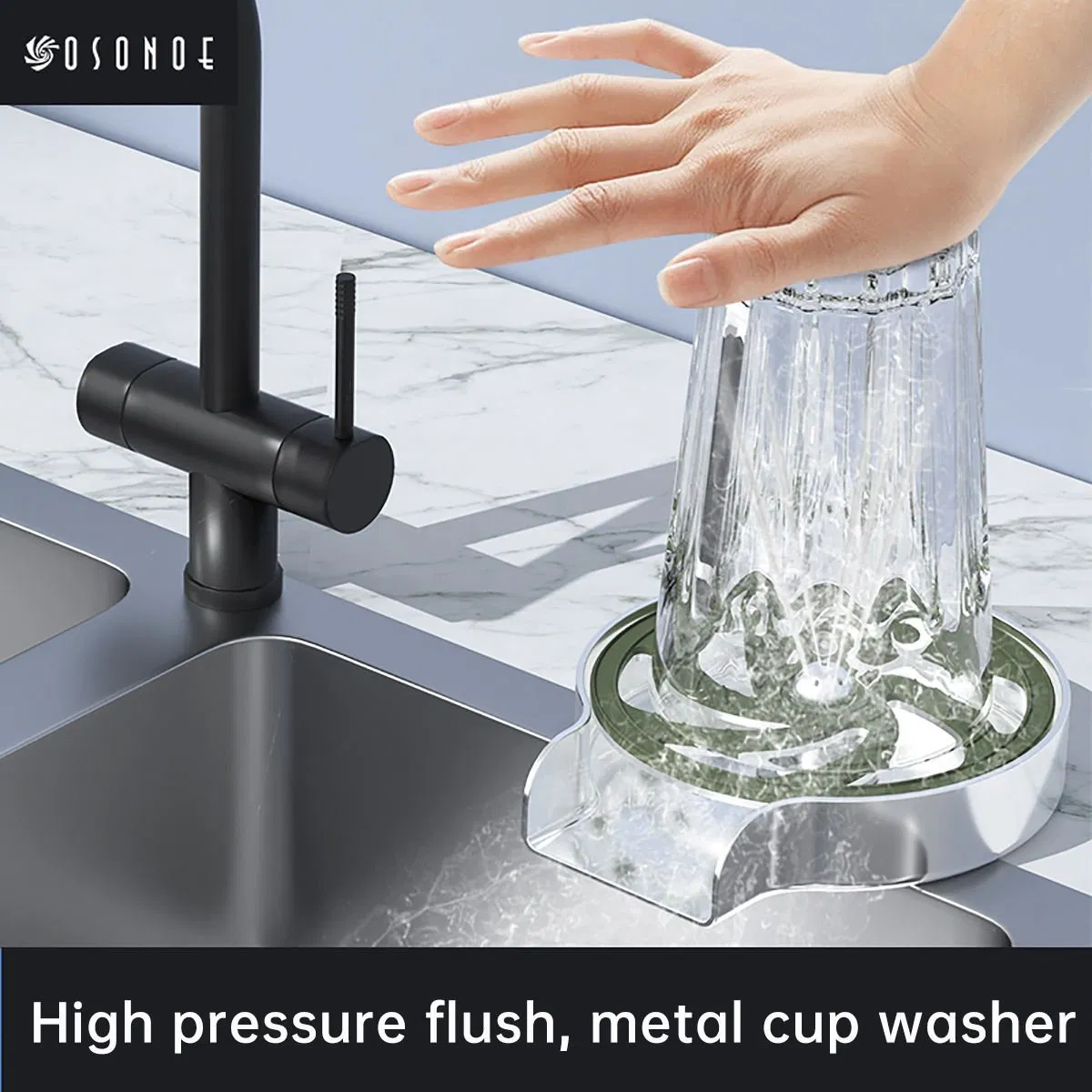 Factory Custom Production Automatic Glass Rinser Cup Washer for Kitchen Sinks