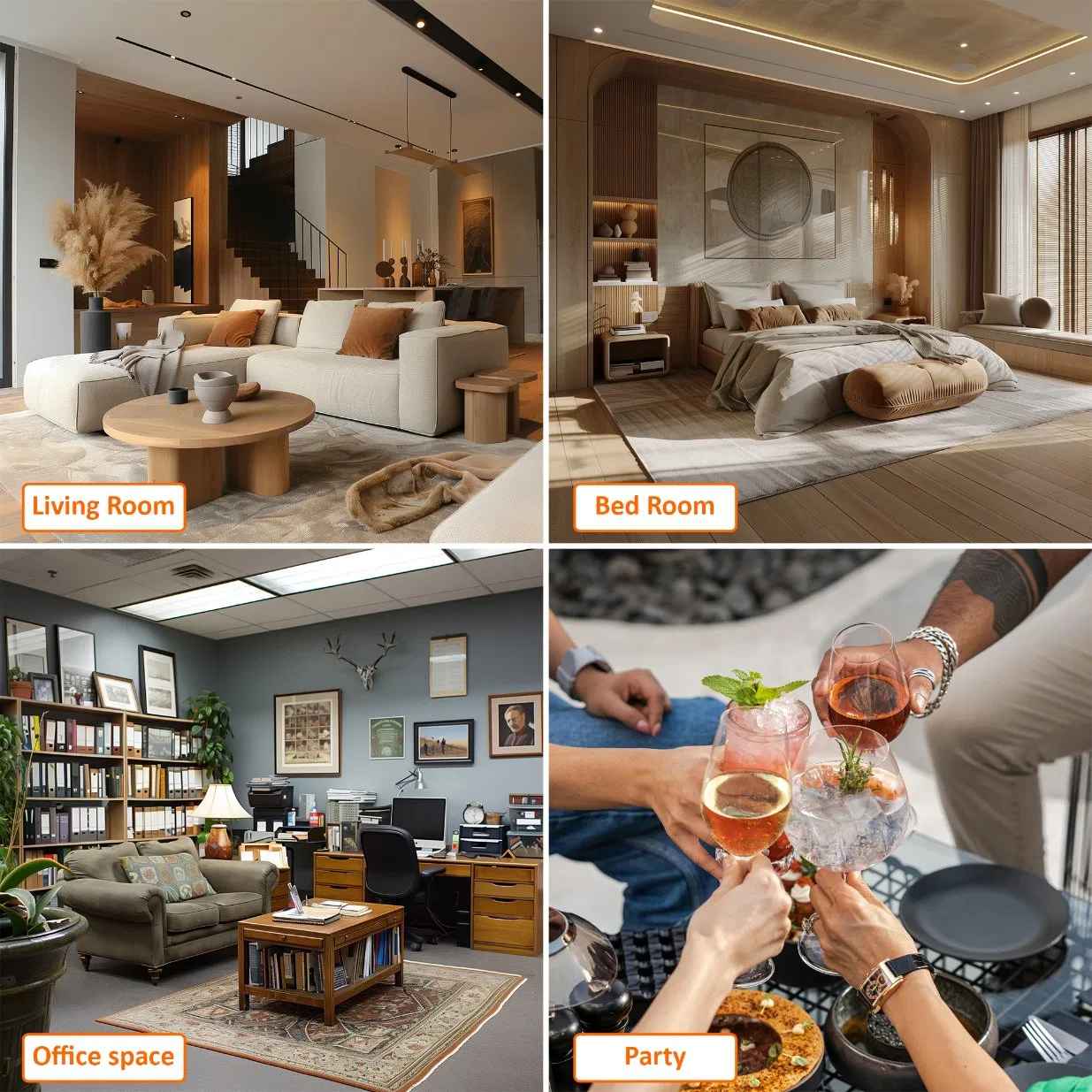 Smart Multi-Color Flame Electric Fireplace with Adjustable Sound, 3D LCD Realistic Flames, Wall Mounted Design for Home and Office Use