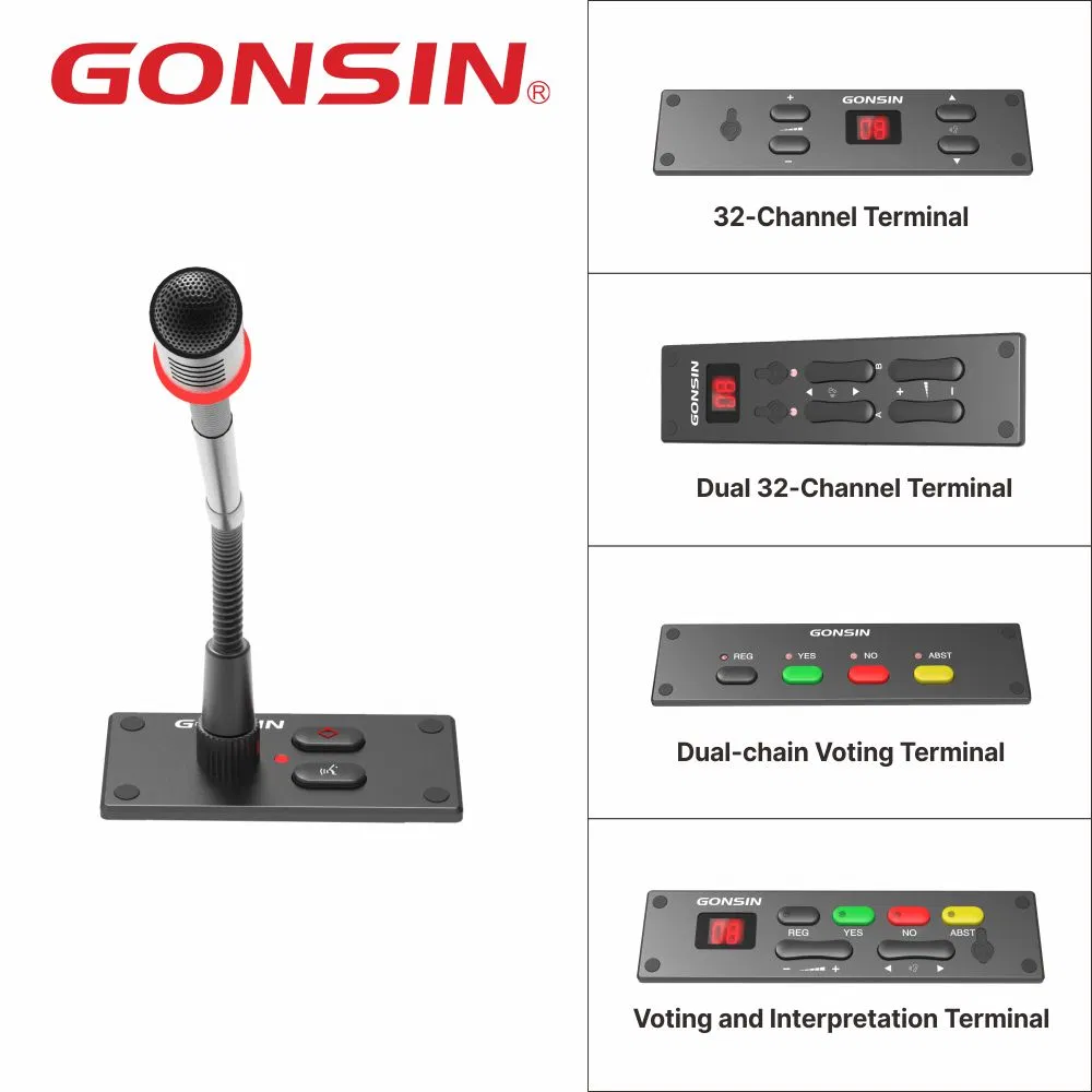 Embedded Conference System Microphone with Voting and Simultaneous Interpretation