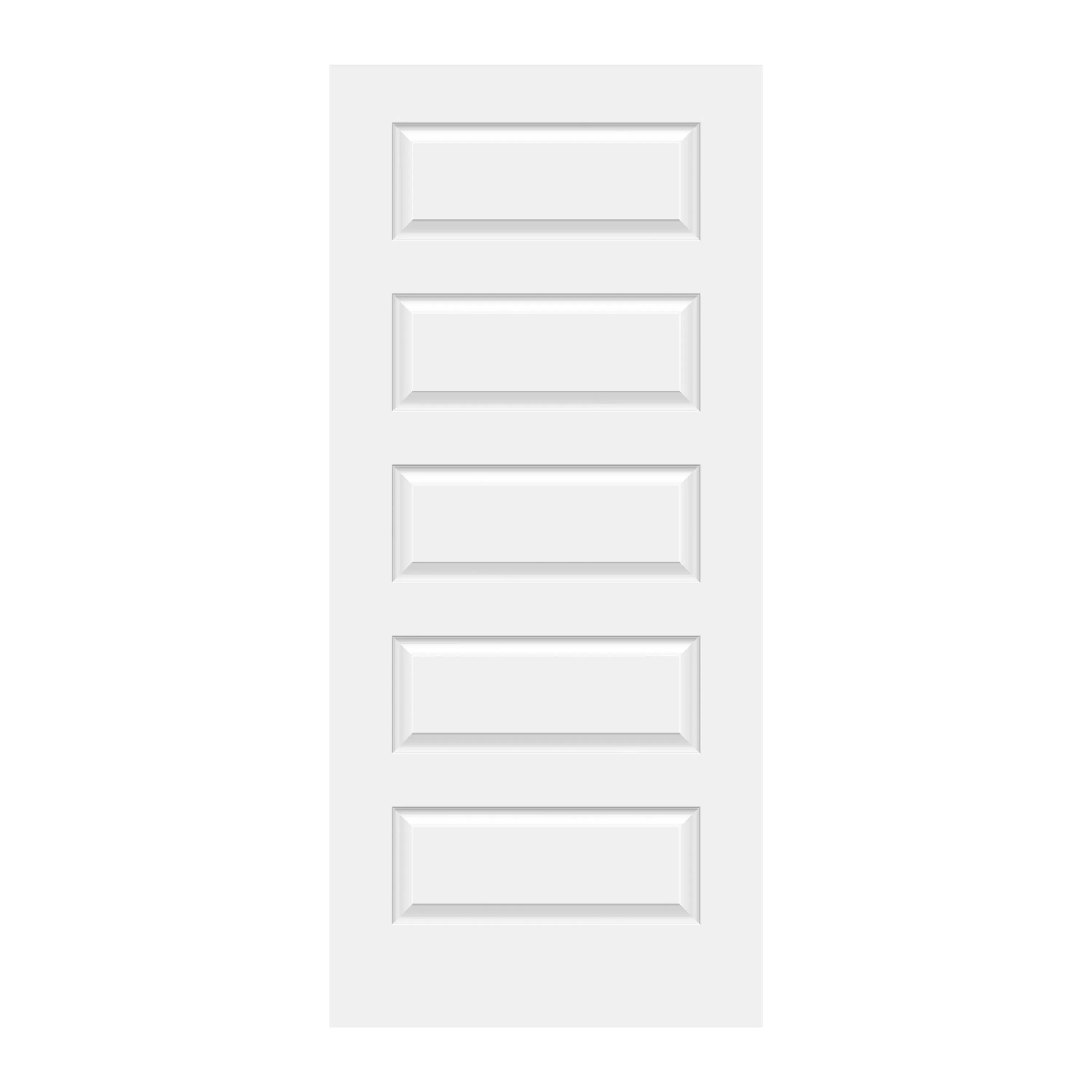 Cheap Price 5 Panel Internal White Primed Wooden HDF Door