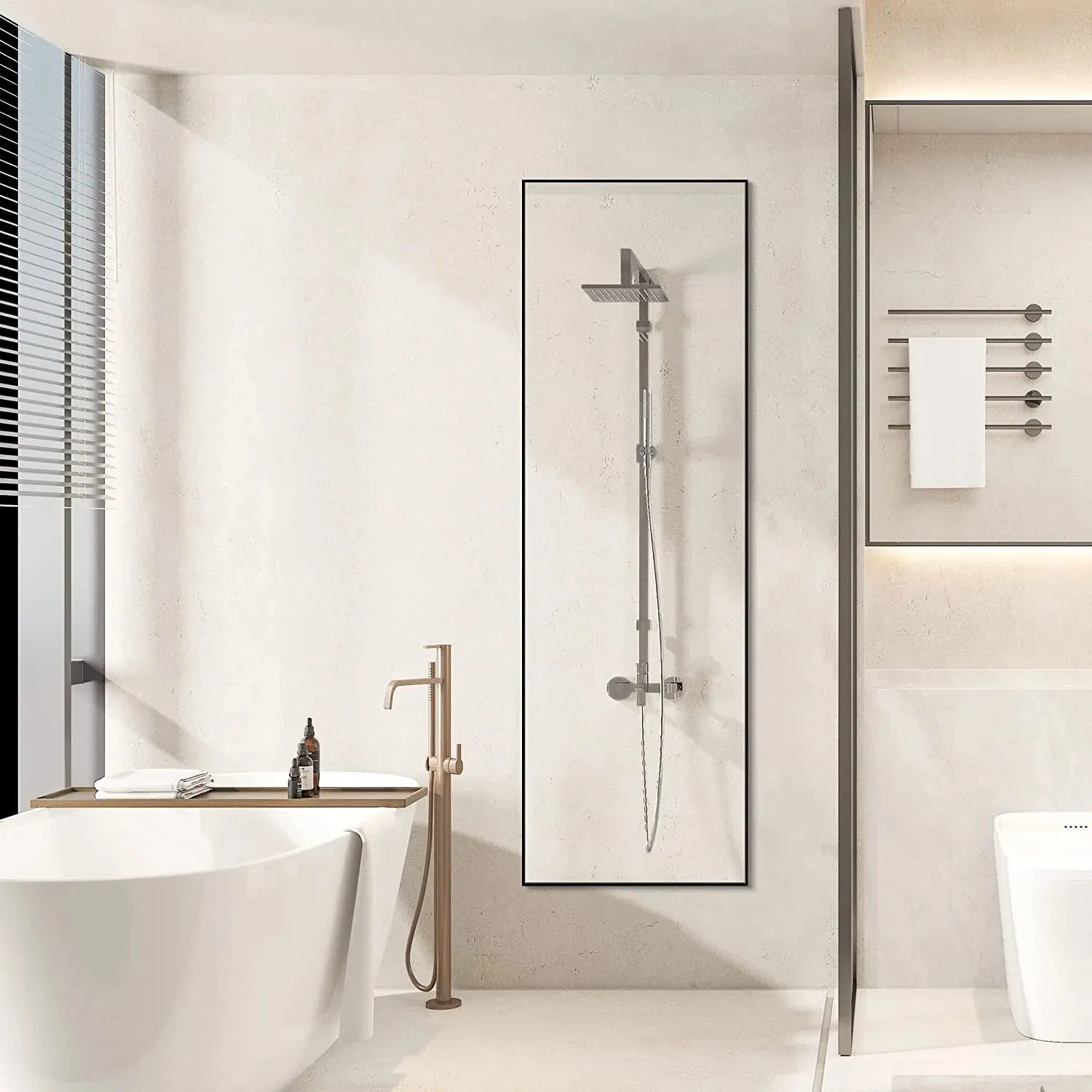 Home Decor Wholesale Factory Jinghu Bathroom Living Room Wall Furniture Metal Framed Floor Standing Full-Length Mirror