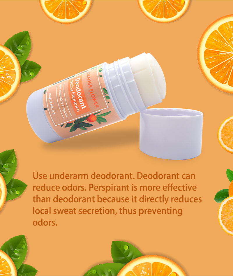Beauty Cosmetics Skin Care Orange Flower Underarm Deodorant Stick Reduce Odors