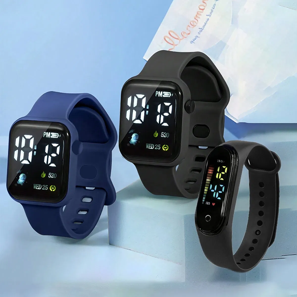 Gift Set Watch Set Cutoon Cute Child Digital Girl Couple