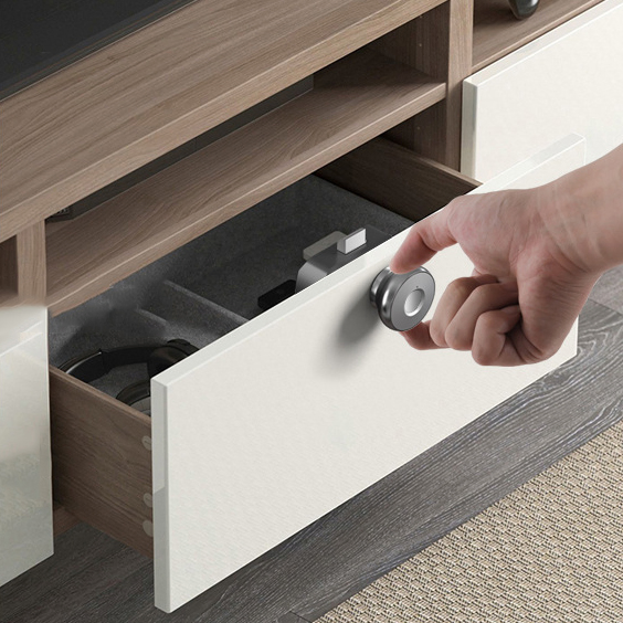 File Cabinet Electronic Safety Drawer Lockers Wardrobe Steel Furniture Fingerprint Lock