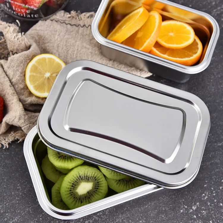 Food Grade 304 Stainless Steel Container Sealed Storage Lunch Box