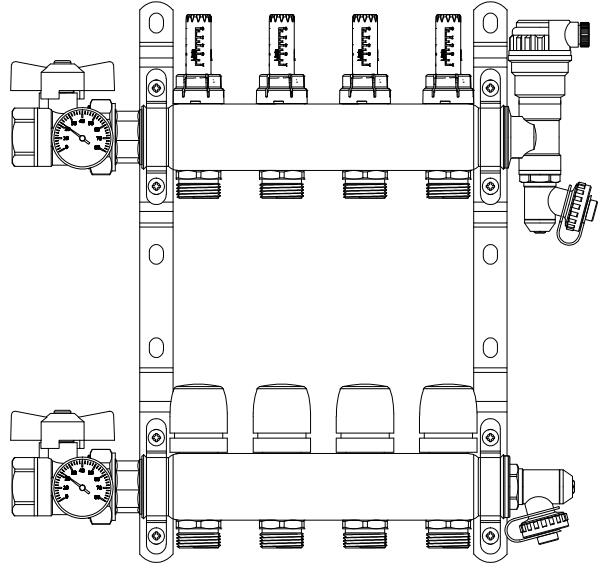 Brass Bespoke Manifolds for Fire Control Protection System with Gauge