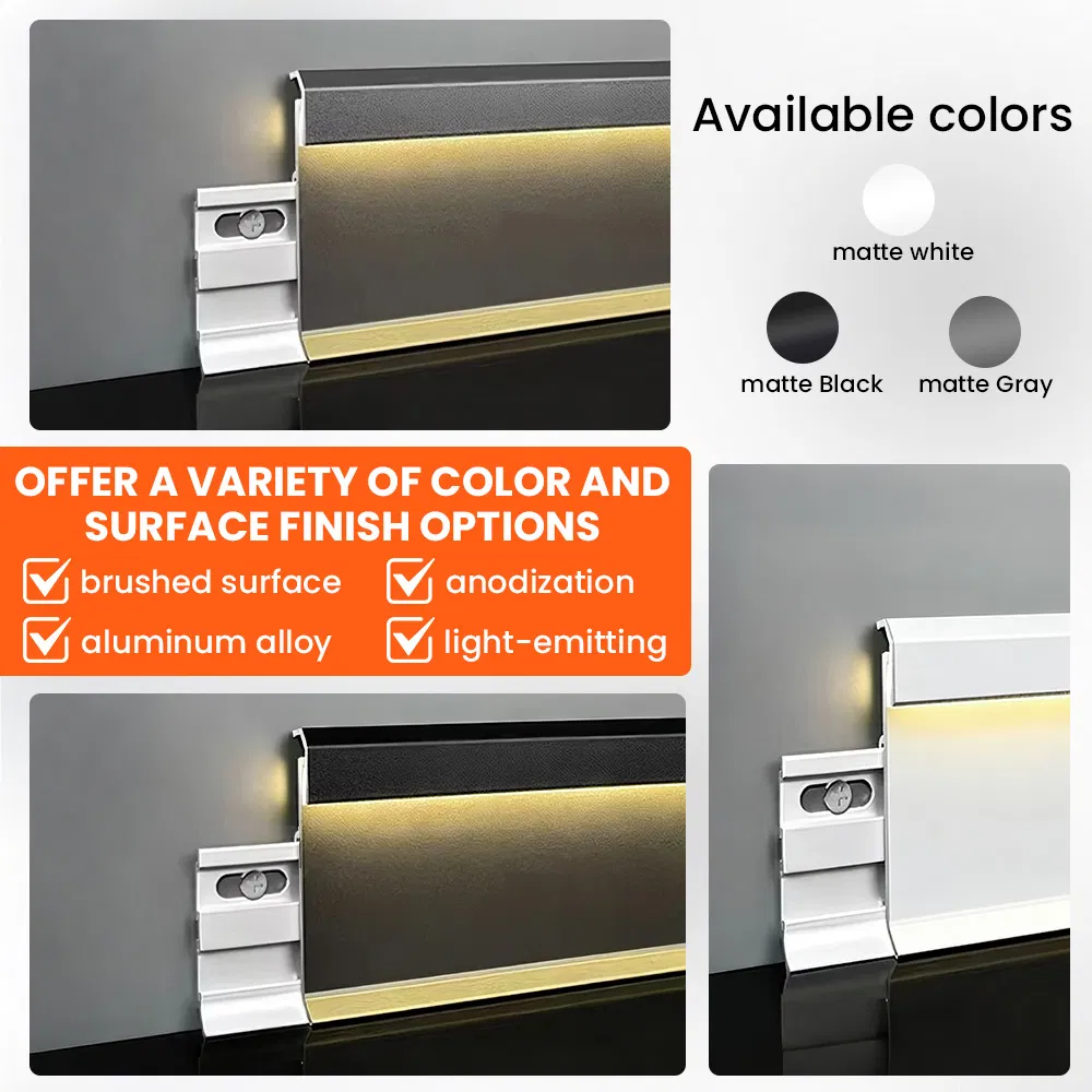 Durable Aluminium LED Skirting Board for Contemporary Home Design