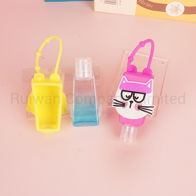 Wholesale Silicone Cartoon Hand Sanitizer Keychain Bottle
