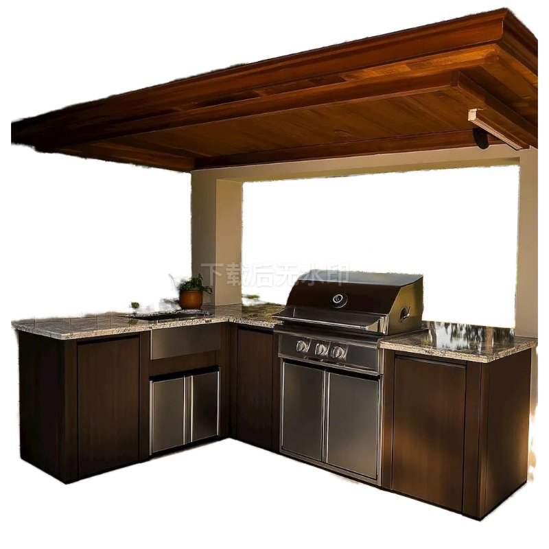 Outdoor BBQ Cabinets Are Easy to Clean and Resistant to Scraping Slate Countertops