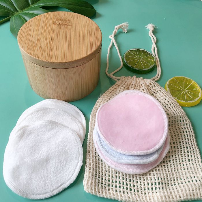 Premium Eco Friendly Bamboo Terry Pads for Face Washable Makeup Remover Pads BPA Free