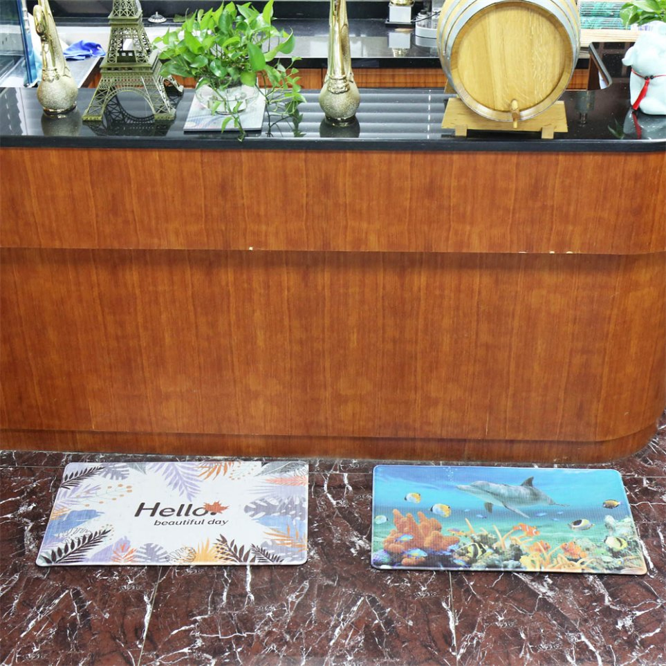 Factory Wholesale Custom Pattern Waterproof Anti Slip Bathroom Kitchen Carpet Anti Fatigue Kitchen Floor Mat