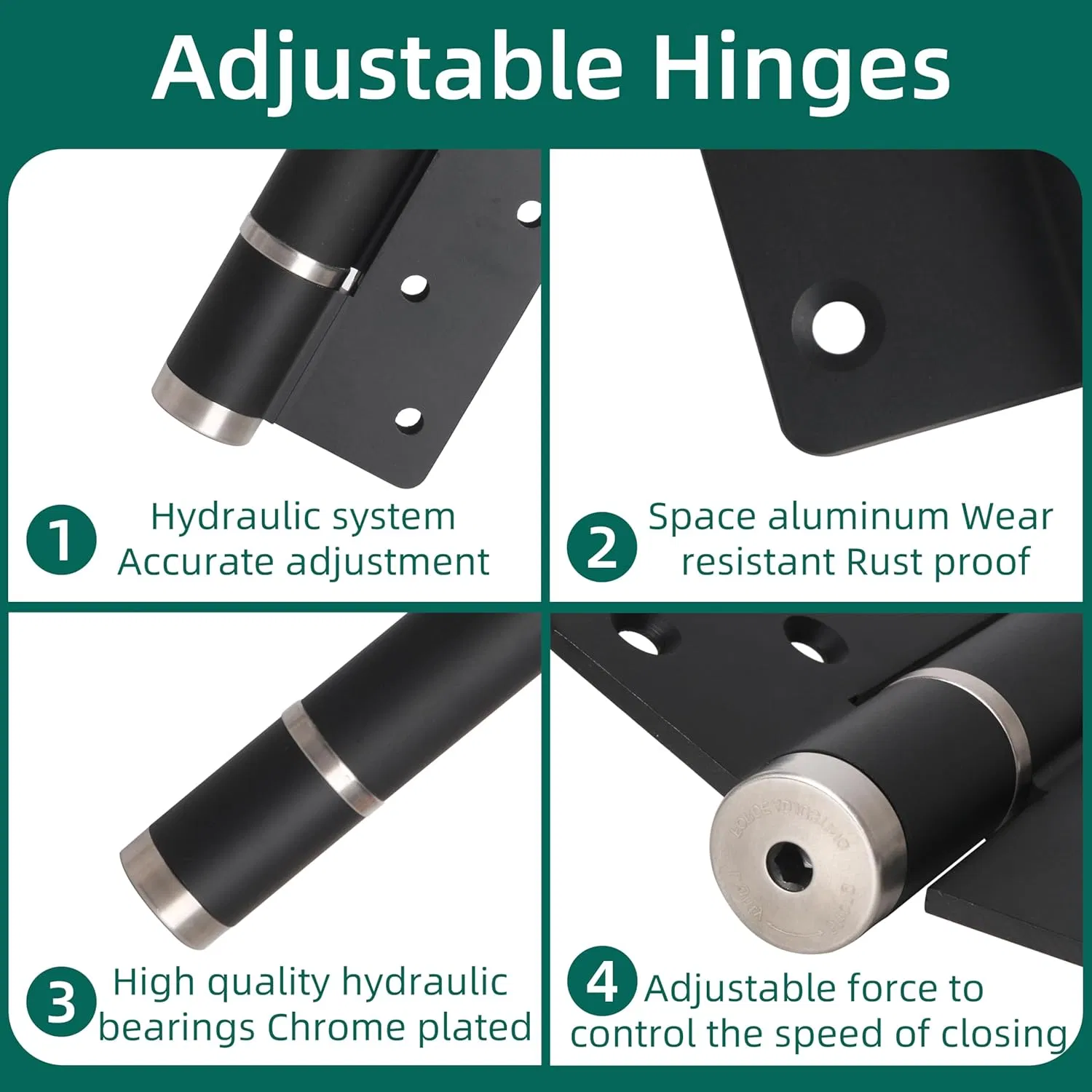 Flat-Opening Hydraulic Door Hinge with Buffer & Anti-Pinch Function