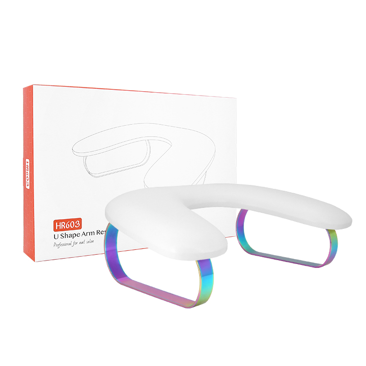 Luxury Leather Comfortable U Shaped Nail Arm Rest Cushion Hand Rest Pillow