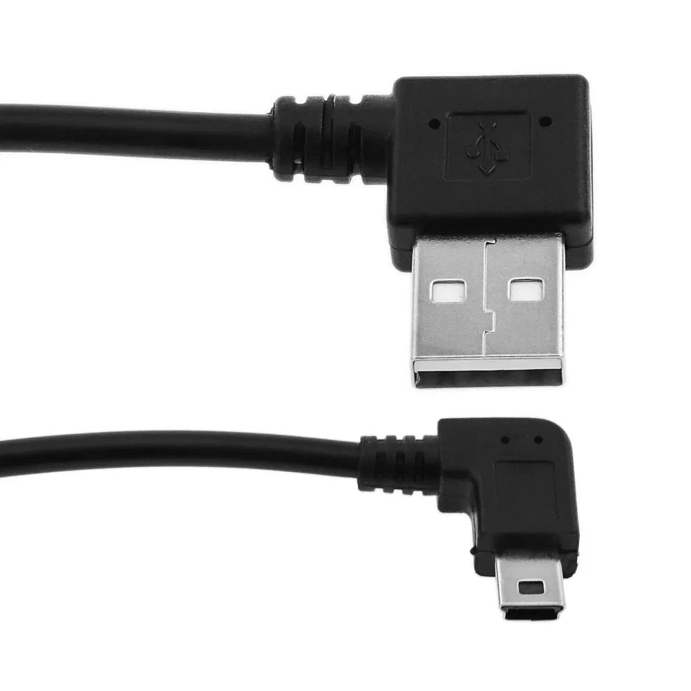 USB-кабель для зарядки A - mini 5 pin, угловой, 0.2м