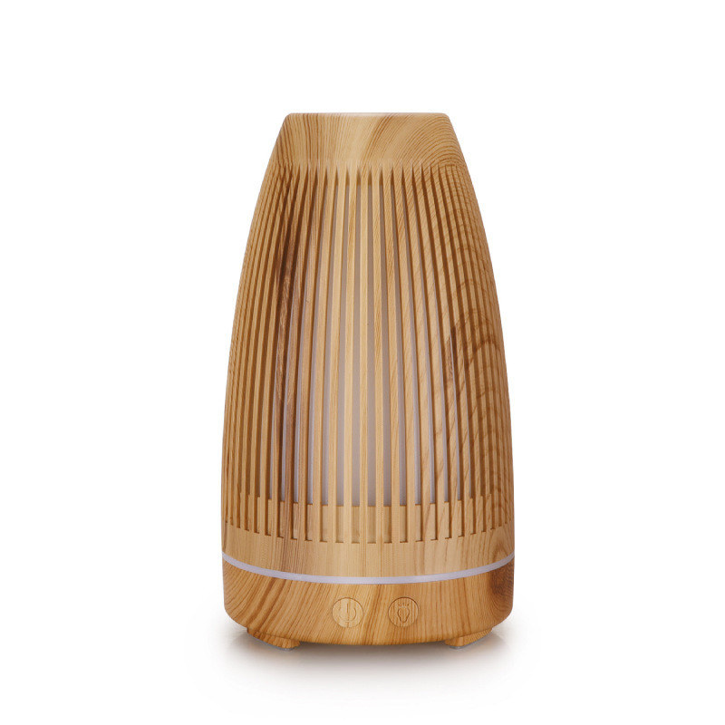 Ultrasonic Wood LED Humidifier Diffuser Aroma Diffuser Fragrant Air Flame Humidifier Essential Oil Diffuser Portable Humidifier