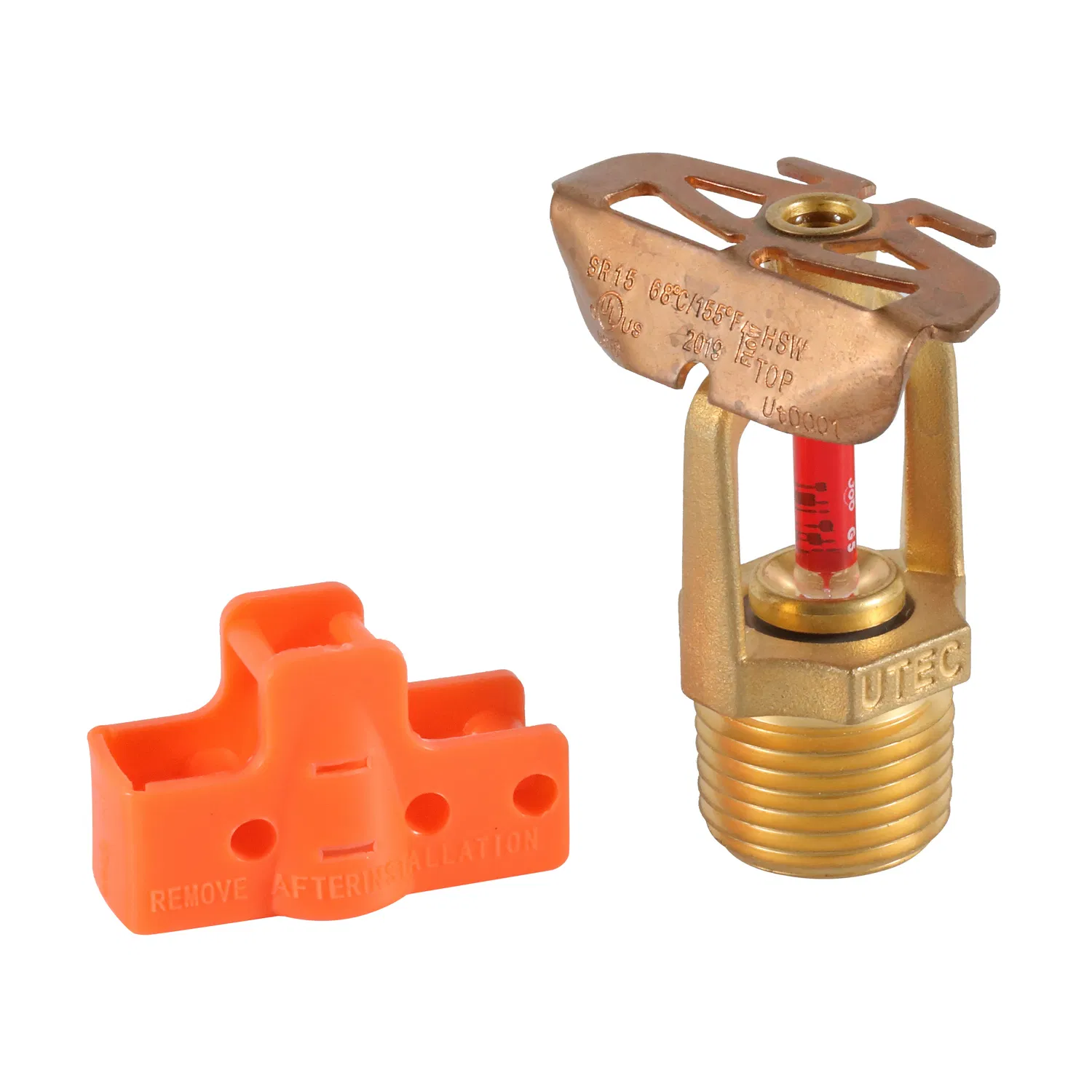 Ut0001-UL&FM Listed Job Glass Bulb Sidewall Sprinkler -Brass Finish