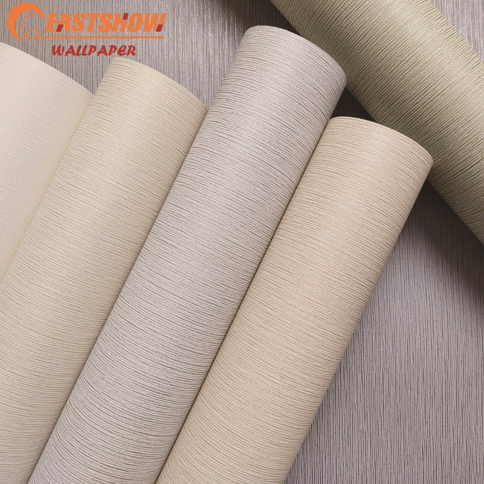 Modern Plain Design Wall Grace Bedroom Design 3D Textured Fabric Wallcovering