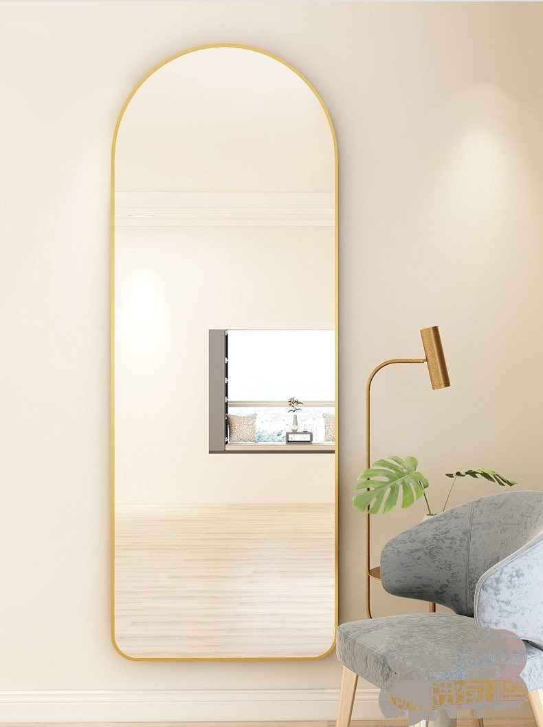 Golden Silver Black Aluminum Frame Decoration Dressing Wall Full Length Floor Hotel Barbershop Bathroom Furniture Independent Smart Vanity LED Mirror