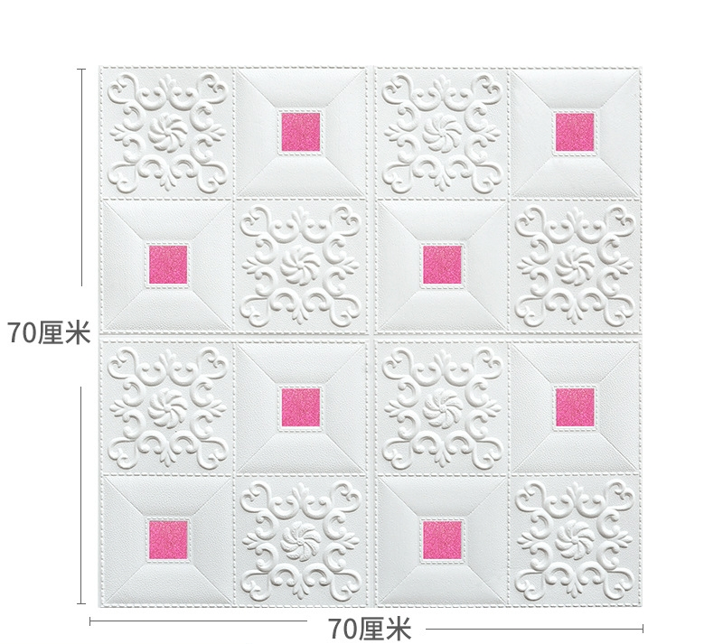 3D Stereo Wall Sticker Foam Soft Pack Living Room Background Decoration Sticker Walllpaper