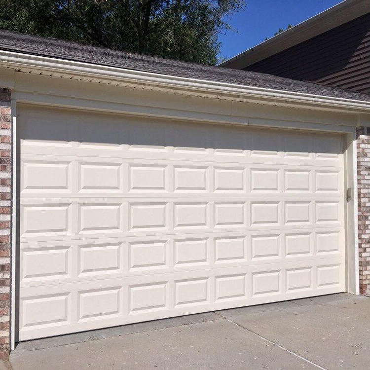 Exterior White Design Automatic Steel Plate Overhead Insulated Sectional Garage Door