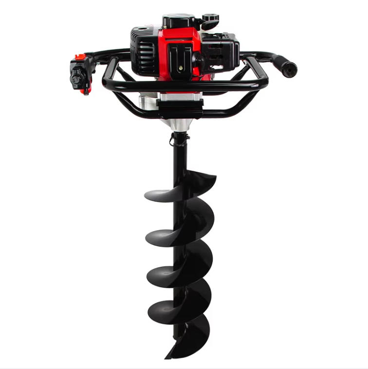 52cc/63cc Industrial Metal Petrol Post Hole Digger Drill Borer Fence Extension Auger Bits Tree Planting Earth Auger Industrial