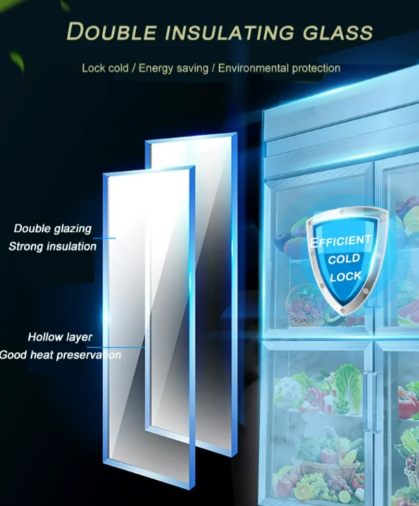 Commercial Six-Door Stainless Steel Upright Refrigerator