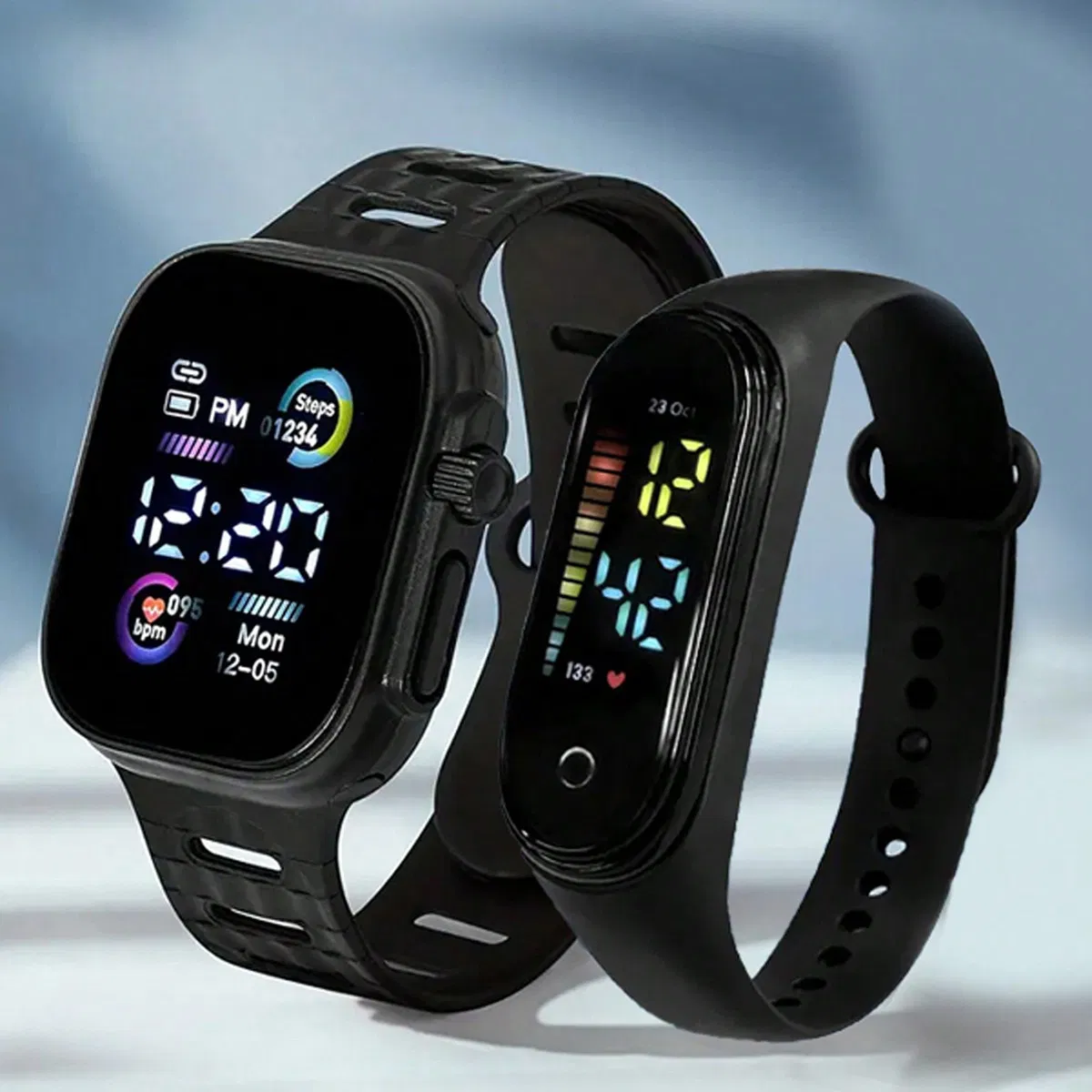 LED Sports and Casual Style Couple's Digital Watches (set of 2)
