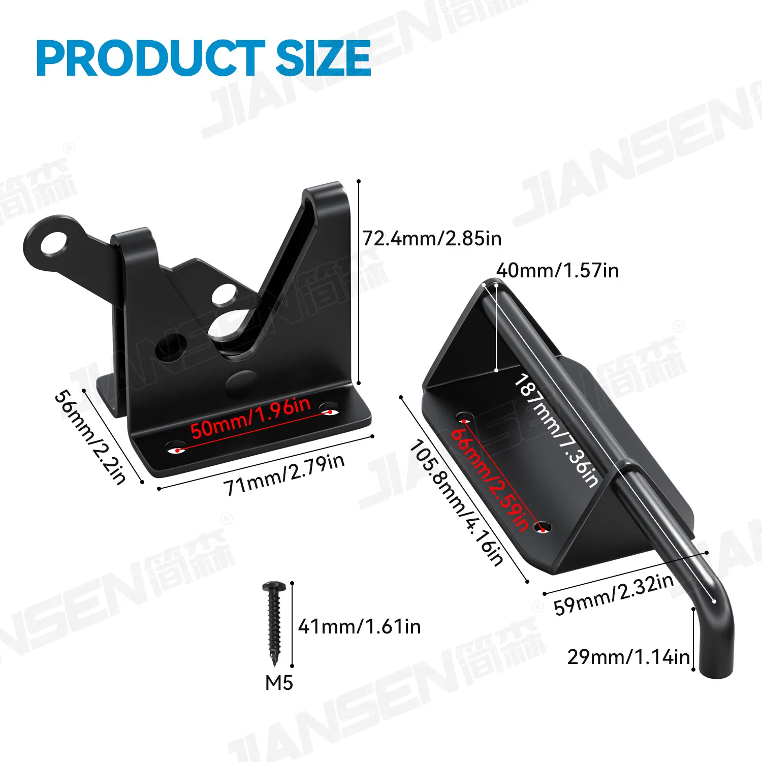 Premium Self-Locking Gate Latch for Wooden and Metal Fences